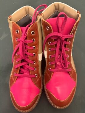 Like New Made In Italy Custom Leather Sneakers